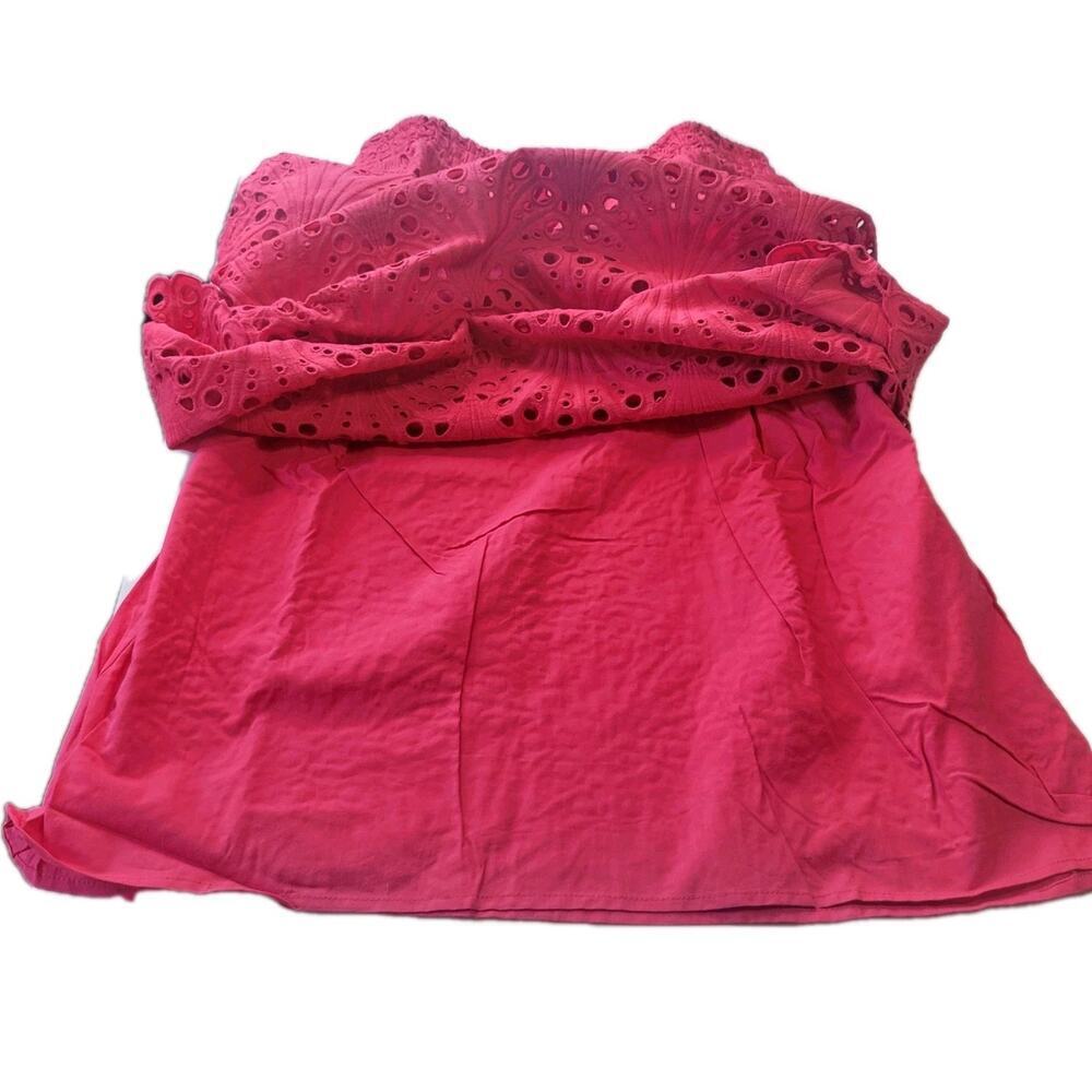 Andie Mona Skirt Medium Eyelet Lace Pull On Elastic Waist Midi Feminine Pockets - Picture 4 of 7